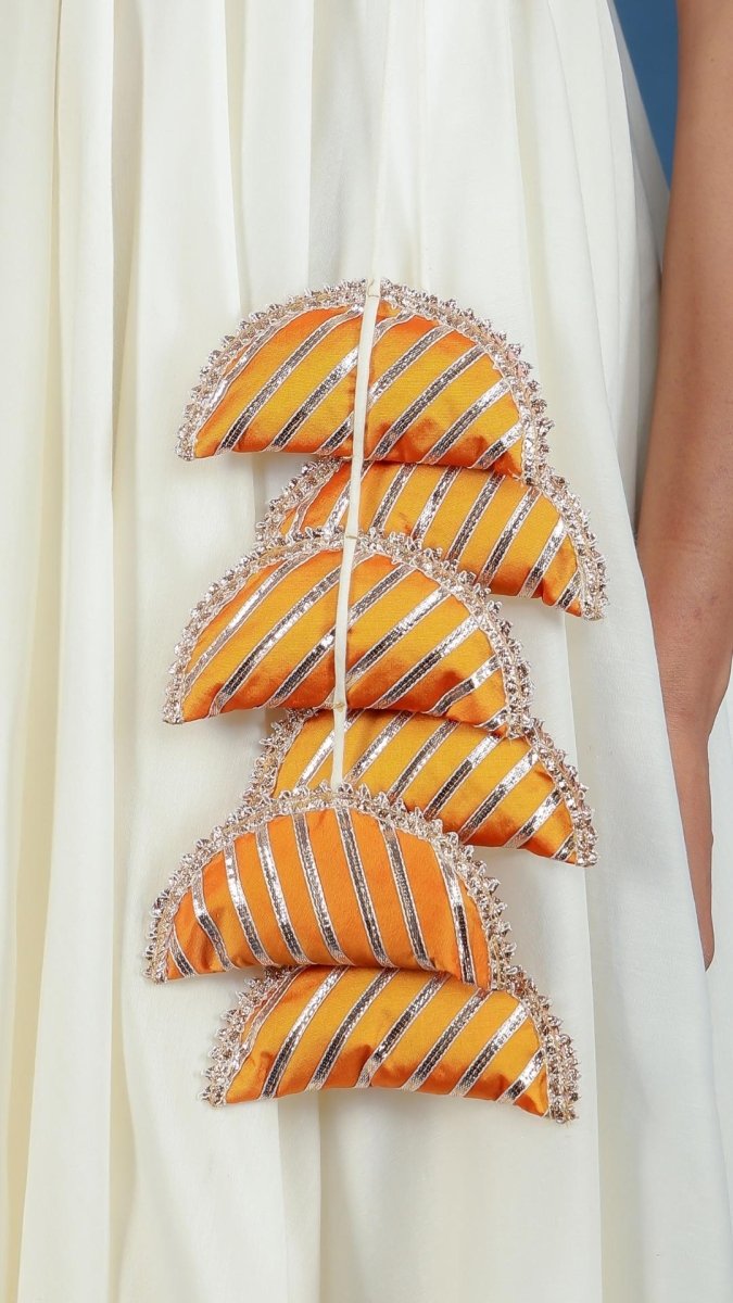 NOOR COTTON SILK OFF WHITE ANGRAKHA SET - Pomcha Jaipur