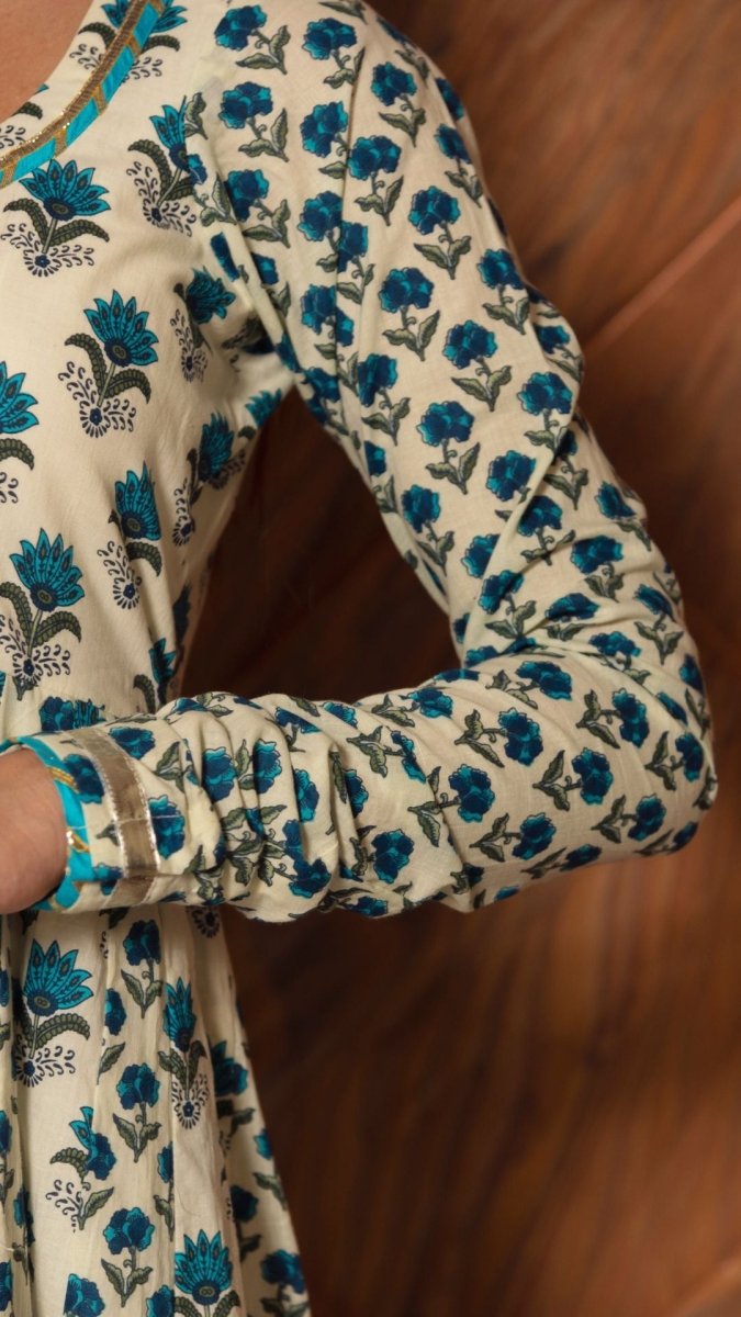 PAISELY COTTON KALIDAR ANARKALI SET - Pomcha Jaipur