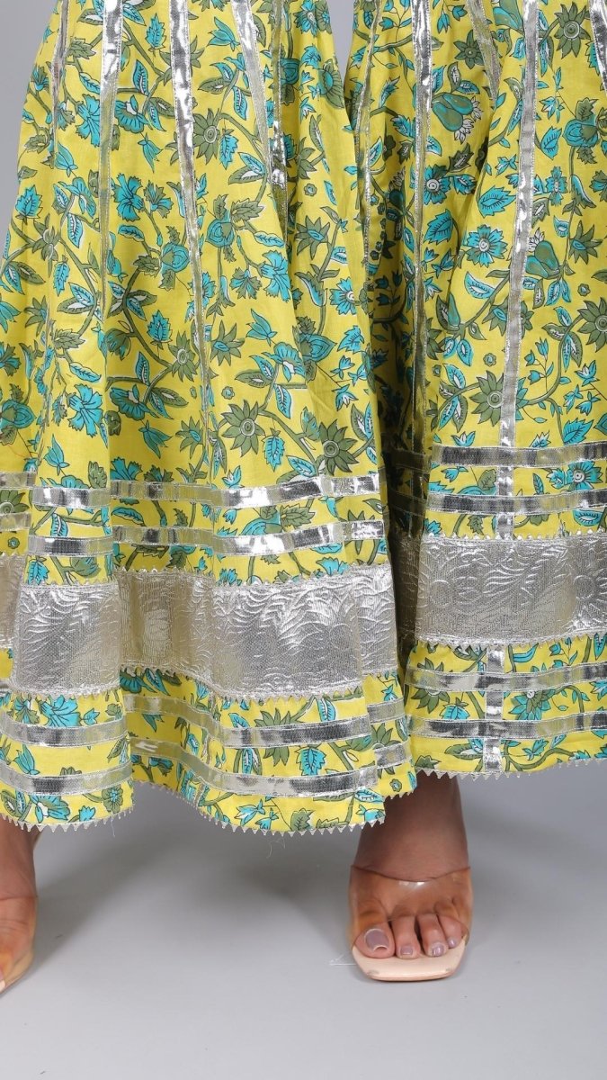 PAISELY JAAL COTTON SHARARA SET - Pomcha Jaipur