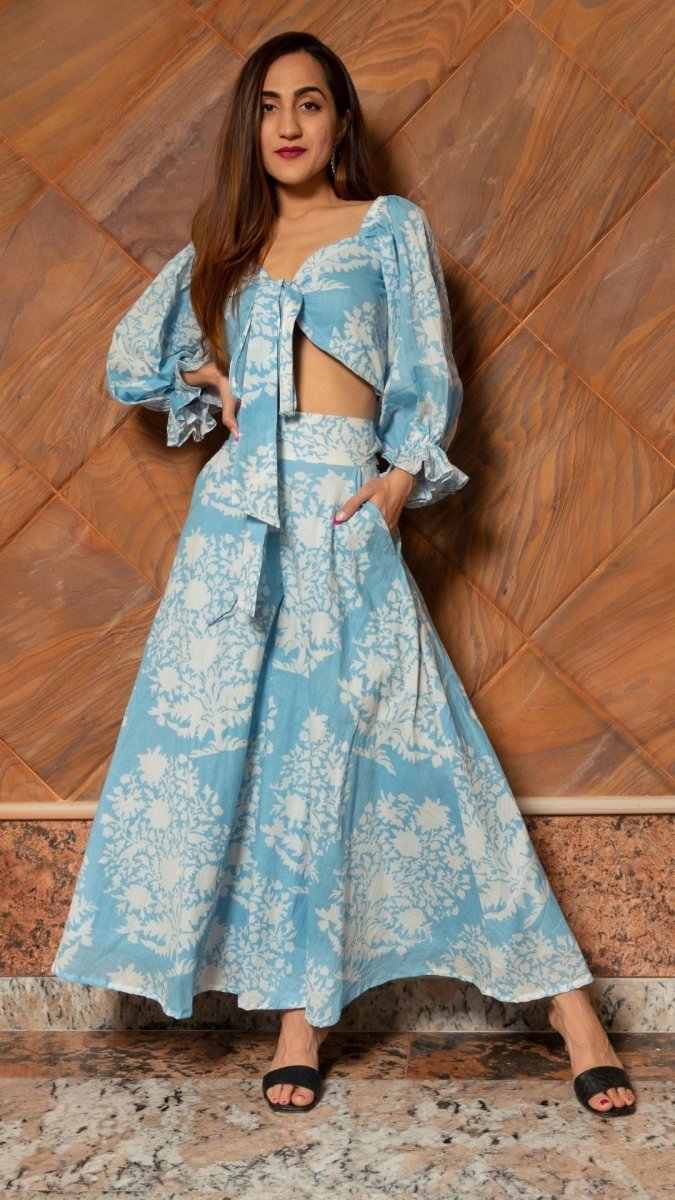 PEONY WHITE COTTON CO - ORDS SET - Pomcha Jaipur