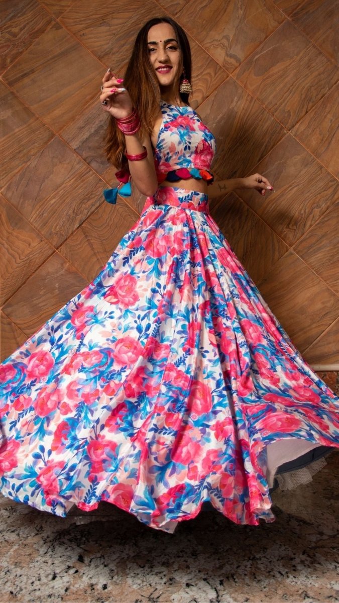 PHULWARI CHIFFON LEHENGA SET - Pomcha Jaipur
