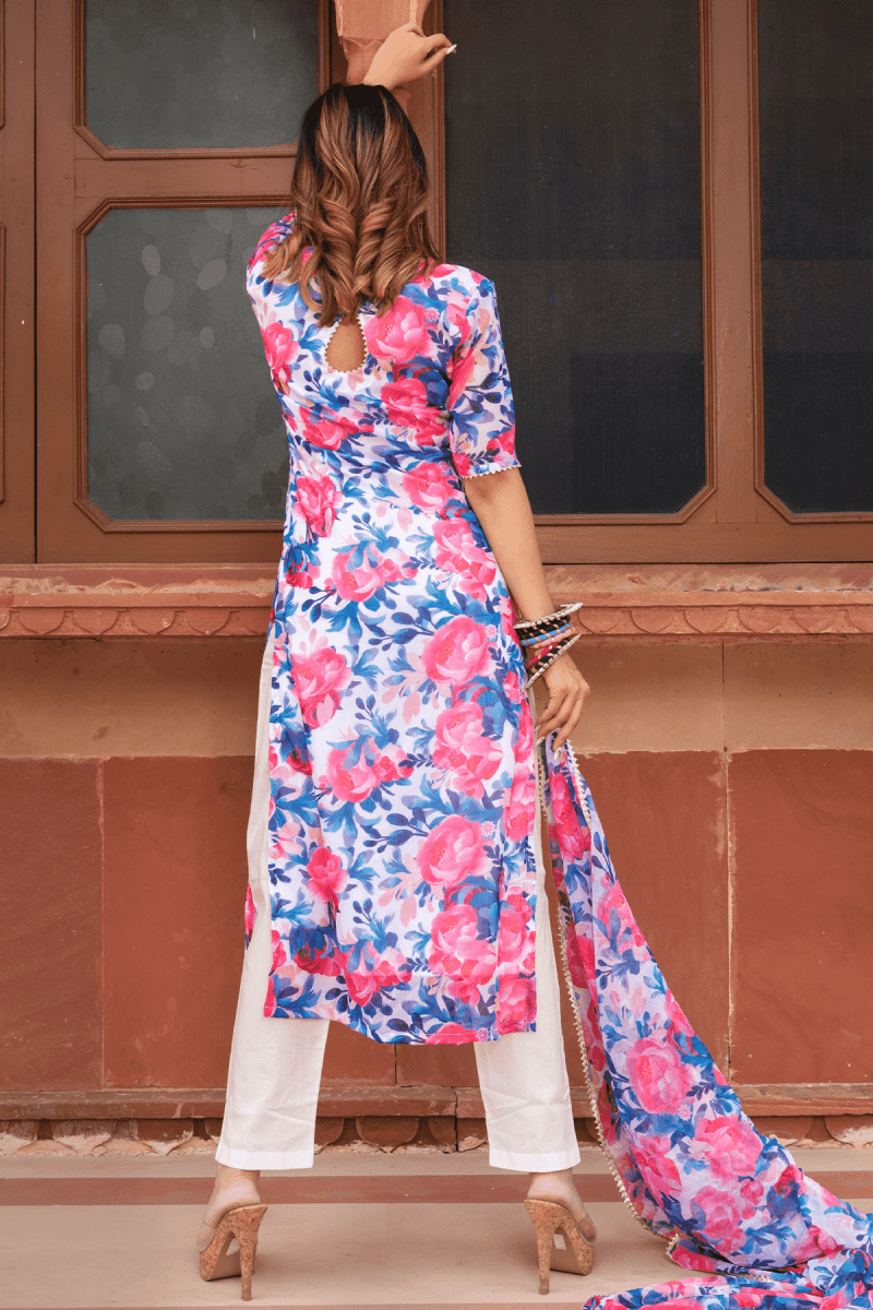 PHULWARI CHIFFON SUIT SET - Pomcha Jaipur