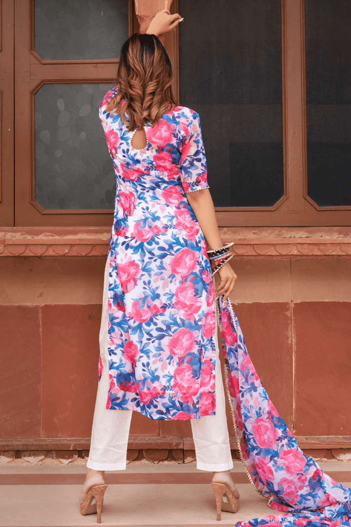 PHULWARI CHIFFON SUIT SET - Pomcha Jaipur