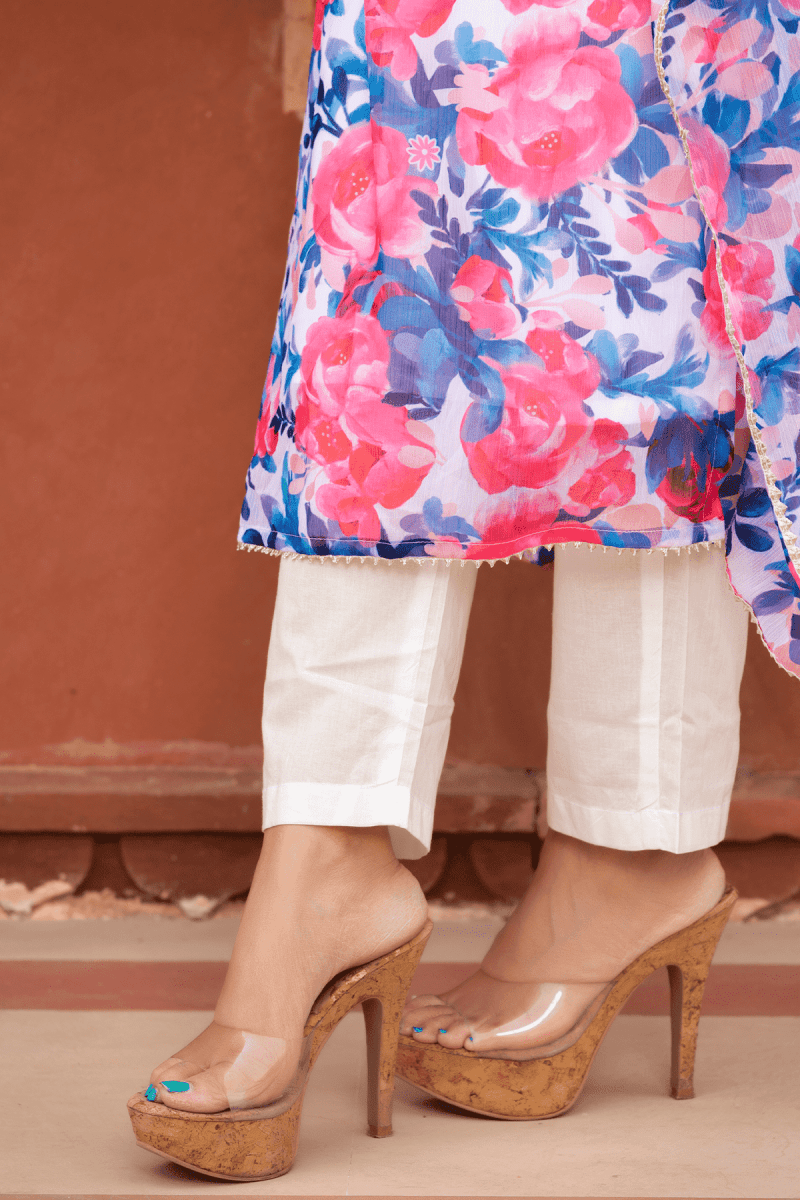 PHULWARI CHIFFON SUIT SET - Pomcha Jaipur