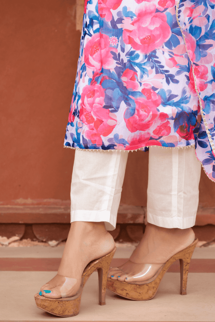 PHULWARI CHIFFON SUIT SET - Pomcha Jaipur