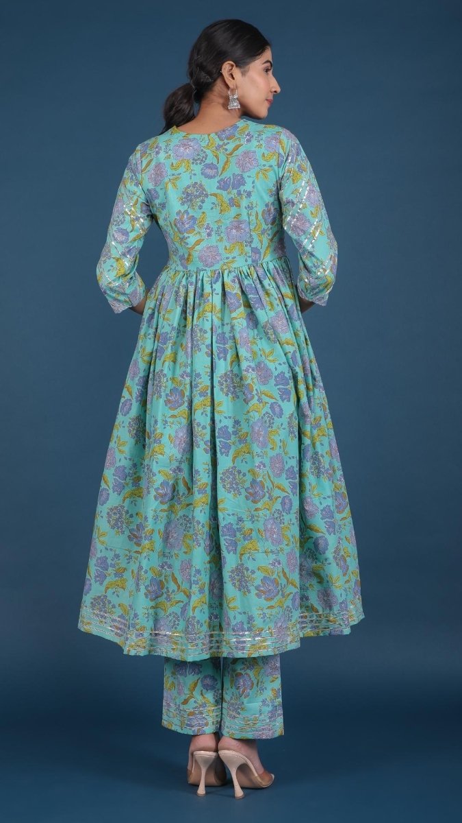 ROHINI COTTON ANARKALI SET - Pomcha Jaipur