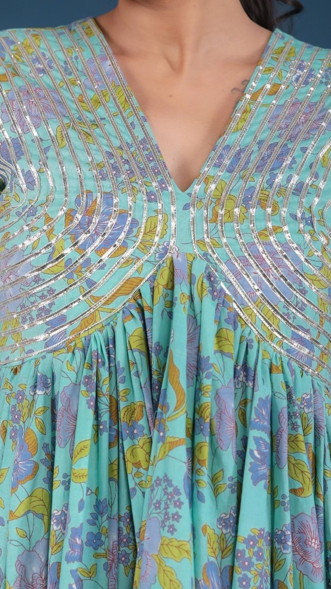 ROHINI COTTON ANARKALI SET - Pomcha Jaipur