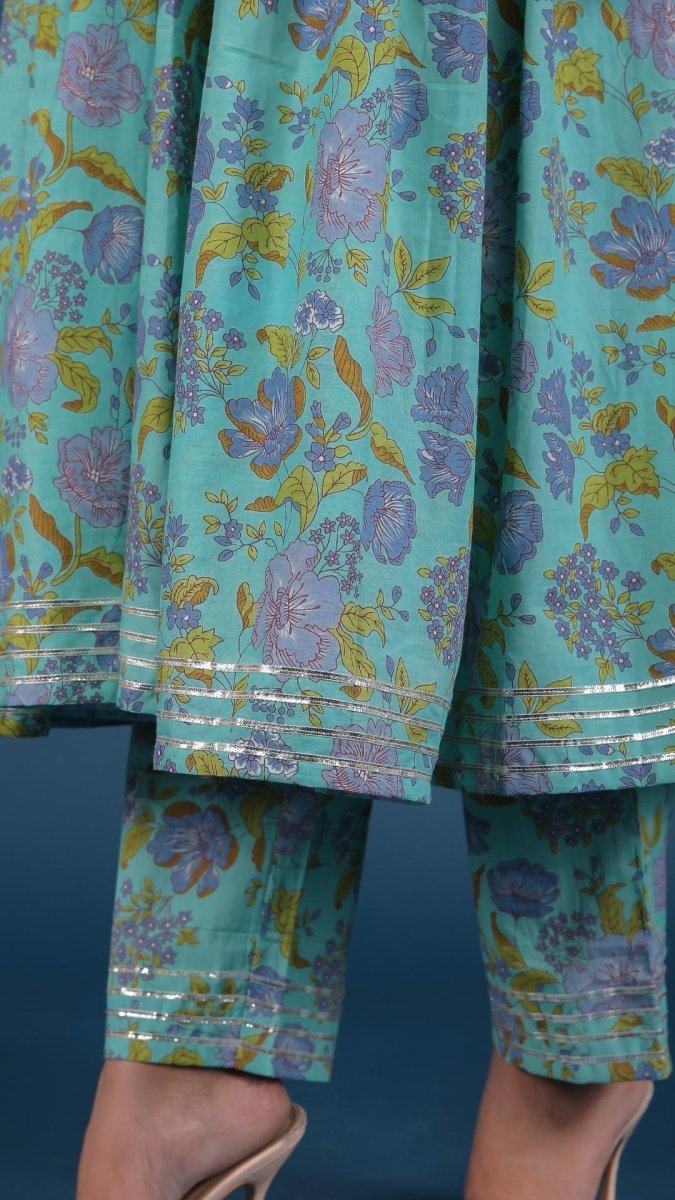 ROHINI COTTON ANARKALI SET - Pomcha Jaipur