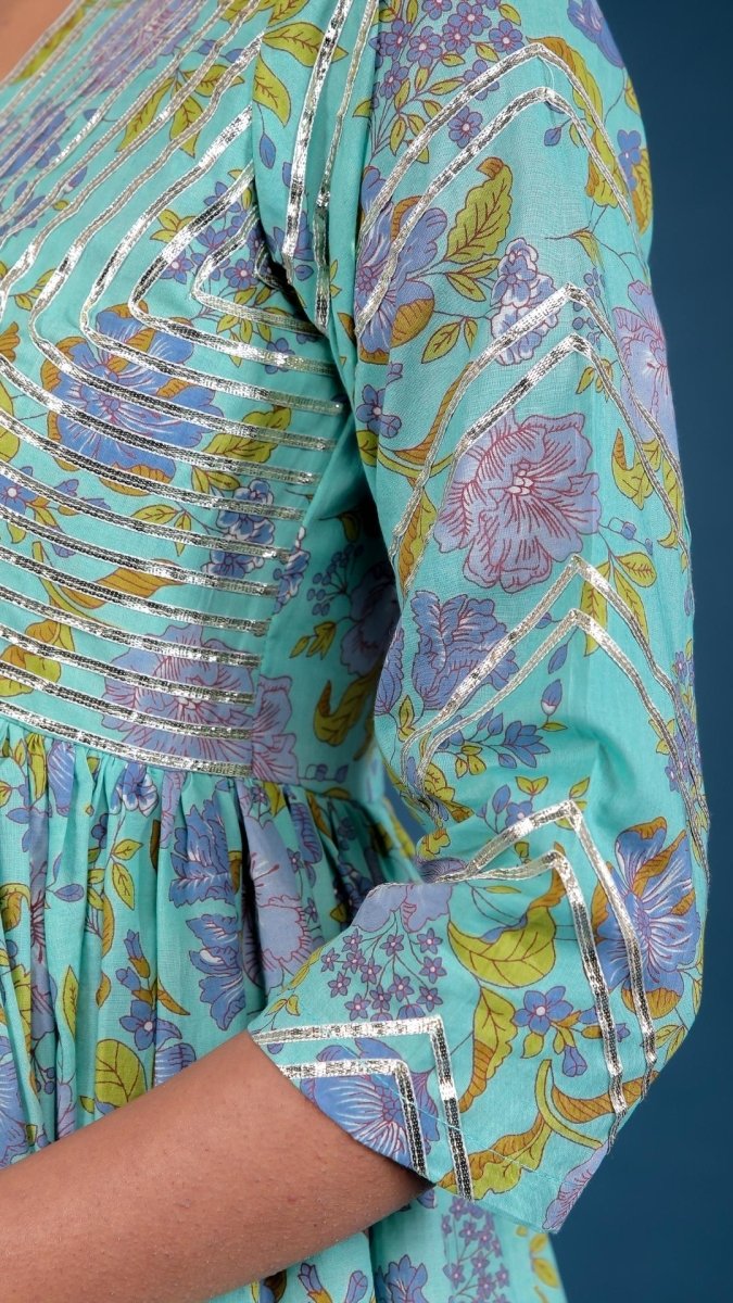 ROHINI COTTON ANARKALI SET - Pomcha Jaipur