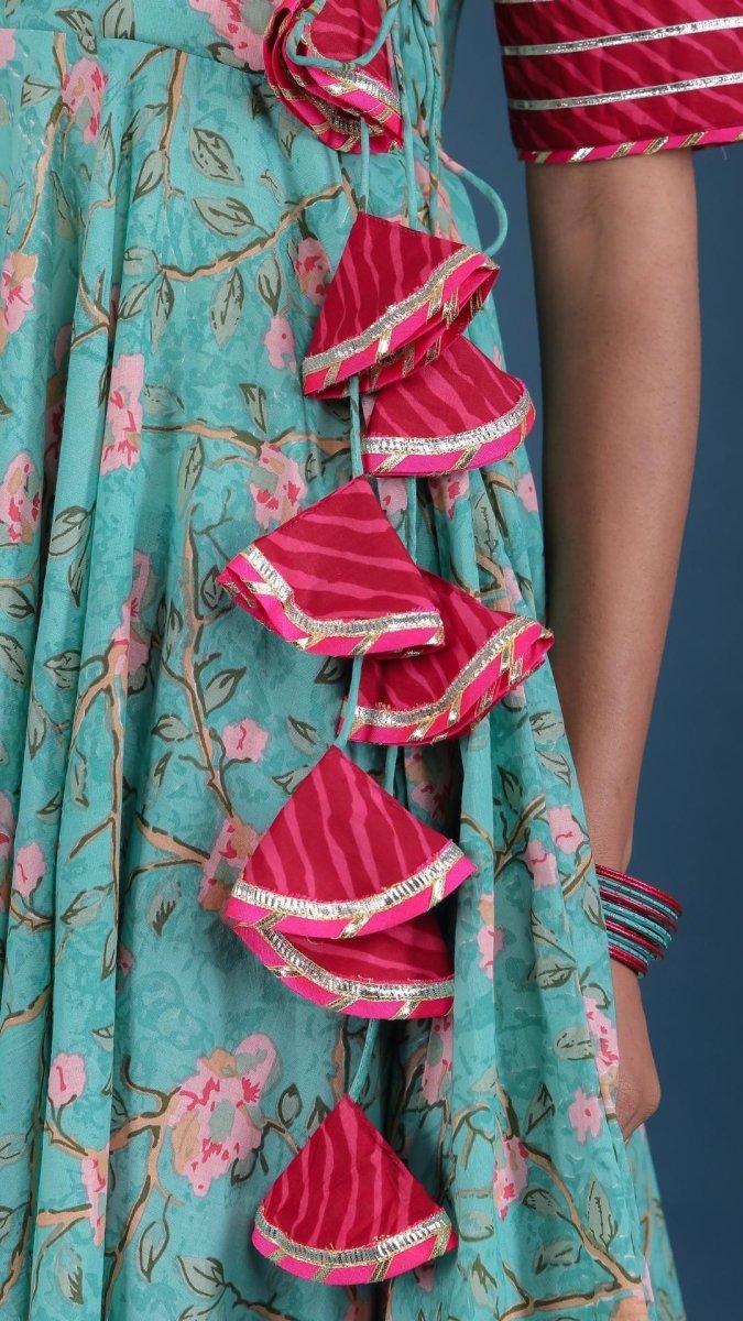 ROSEBUD COTTON ANGRAKHA SET - Pomcha Jaipur