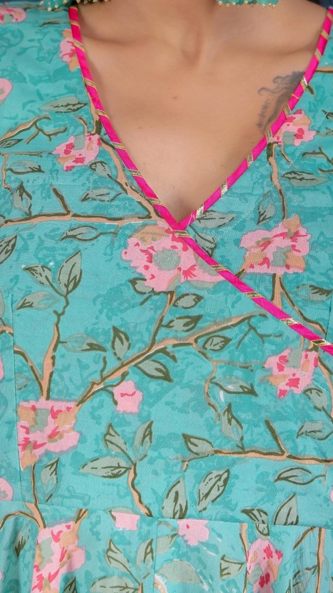 ROSEBUD COTTON ANGRAKHA SET - Pomcha Jaipur