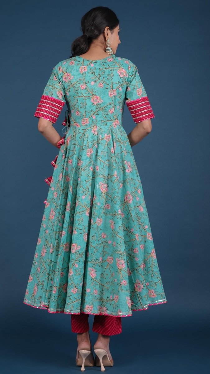 ROSEBUD COTTON ANGRAKHA SET - Pomcha Jaipur