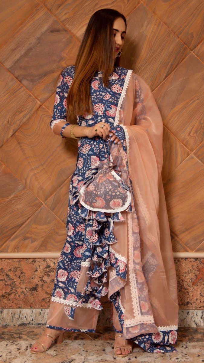 SARIKA COTTON SUIT SET - Pomcha Jaipur